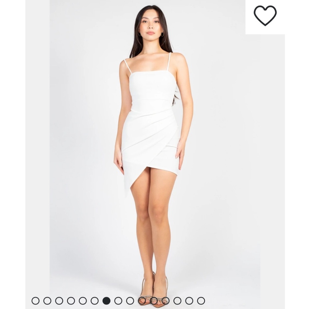 NWT Blue Blush Ivory Asymmetrical Bodycon Dress